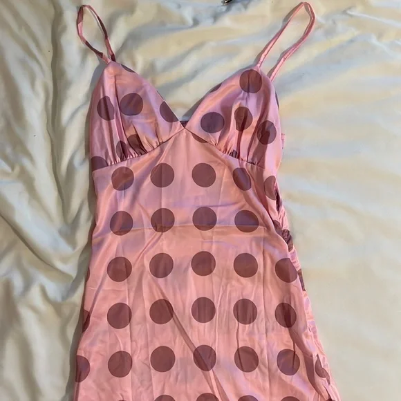 dusty pink polka dot dress Dusty Rose Pink Polka Dot Dress Socks main image 1